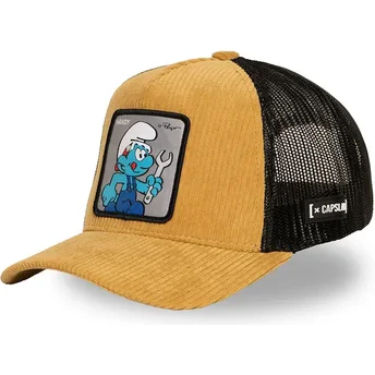 Cap zaoblená brown snapback Handy Smurf The Smurfs Capslab