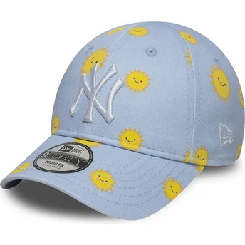 Šiltovka zaoblená modrá nastaviteľný pre deti 9FORTY Summer All Over Print New York Yankees MLB New Era