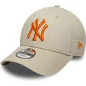 cap-zaoblena-beige-adjustable-strap-pre-deti-9forty-league-essential-new-york-yankees-mlb-new-era