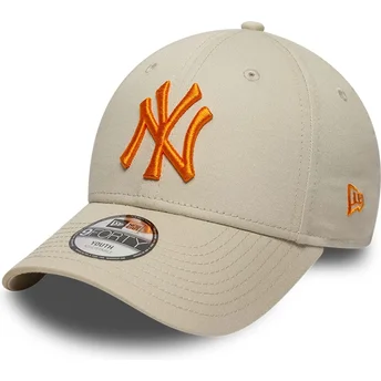 Cap zaoblená beige adjustable strap pre deti 9FORTY League Essential New York Yankees MLB New Era