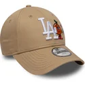 gorra-curva-beige-ajustable-para-nino-9forty-icon-de-los-angeles-dodgers-mlb-de-new-era
