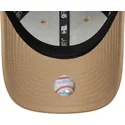 beige-gebogene-verstellbare-kappe-fur-kinder-9forty-icon-der-los-angeles-dodgers-mlb-von-new-era