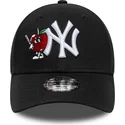 schwarze-gebogene-verstellbare-kappe-fur-kinder-9forty-icon-von-new-york-yankees-mlb-von-new-era