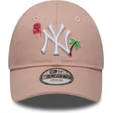 siltovka-zaoblena-ruzova-nastavitelny-pre-deti-9forty-summer-icon-new-york-yankees-mlb-new-era