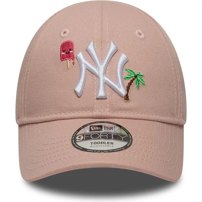 siltovka-zaoblena-ruzova-nastavitelny-pre-deti-9forty-summer-icon-new-york-yankees-mlb-new-era