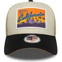 gorra-trucker-beige-para-nino-a-frame-location-patch-california-de-new-era