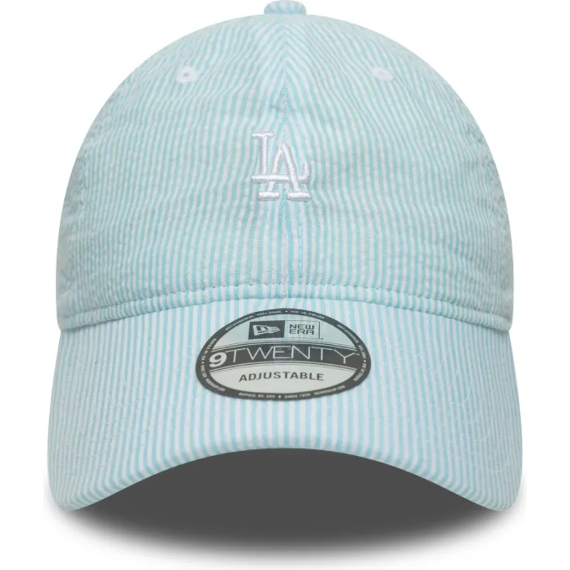 cap-zaoblena-blue-adjustable-strap-9twenty-seersucker-los-angeles-dodgers-mlb-new-era