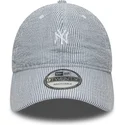 cap-zaoblena-navy-blue-adjustable-strap-9twenty-seersucker-new-york-yankees-mlb-new-era