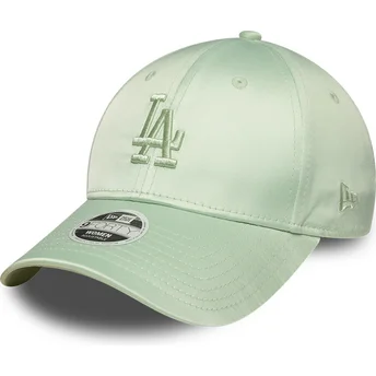 Šiltovky zaoblená zelená nastaviteľný pásik 9FORTY Bow Back Satin Los Angeles Dodgers MLB New Era