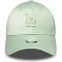 cap-zaoblena-green-adjustable-strap-9forty-bow-back-satin-los-angeles-dodgers-mlb-new-era