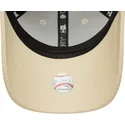 beige-gebogene-verstellbare-damenkappe-9forty-mini-cord-der-new-york-yankees-mlb-von-new-era