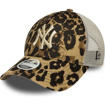Cap zaoblená leopard snapback 9FORTY M-Crown A Frame Leopard New York Yankees MLB New Era