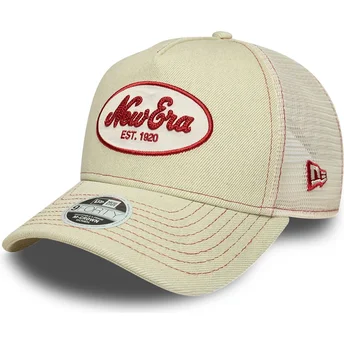 Šiltovka zaoblená béžová snapback 9FORTY M-Crown A Frame New Era