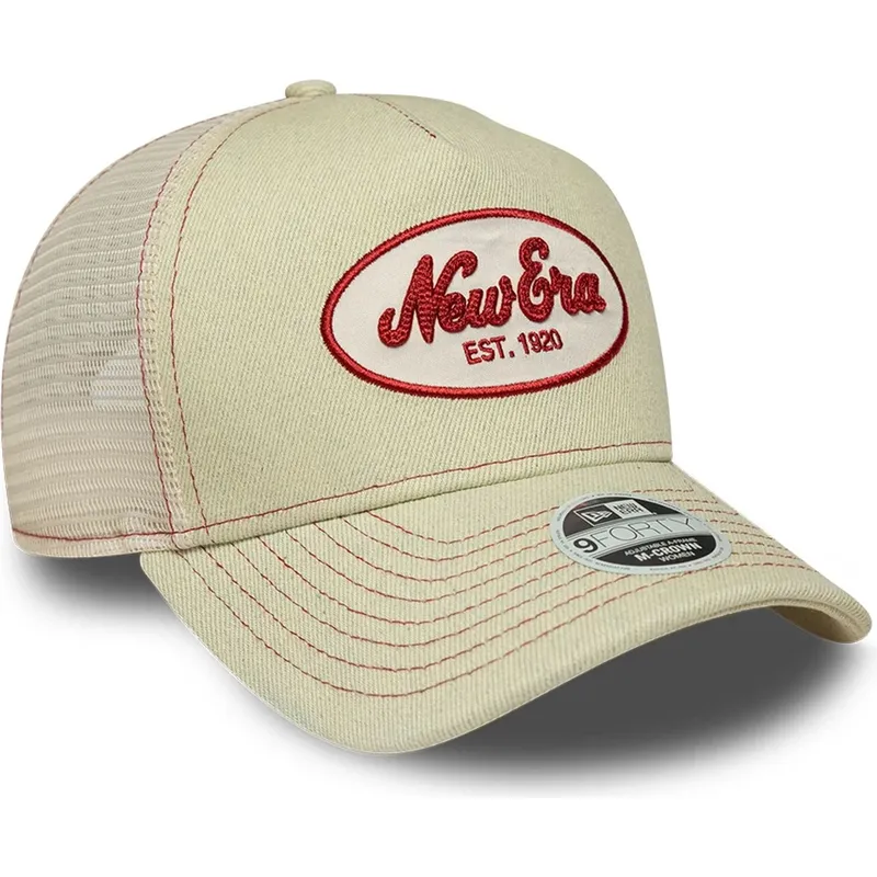 siltovky-zaoblena-kamionista-bezova-snapback-9forty-m-crown-a-frame-new-era