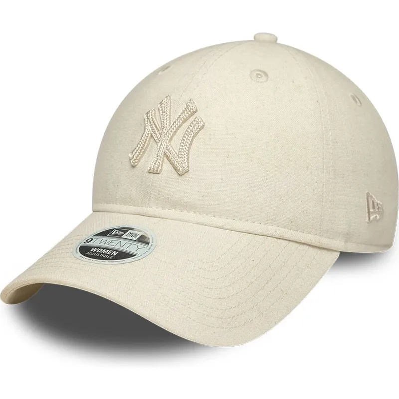 siltovka-zaoblena-bezova-nastavitelny-9twenty-midi-linen-new-york-yankees-mlb-new-era