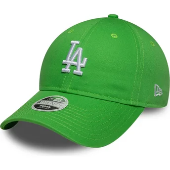 Gorra curva verde ajustable para mujer 9TWENTY League Essential Midi de Los Angeles Dodgers MLB de New Era
