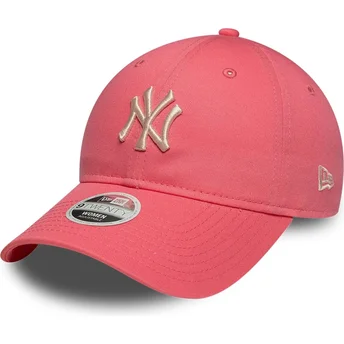 Cap zaoblená pink adjustable strap 9TWENTY League Essential Midi New York Yankees MLB New Era