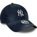 gorra-curva-azul-marino-ajustable-para-mujer-9twenty-a-frame-denim-de-new-york-yankees-mlb-de-new-era