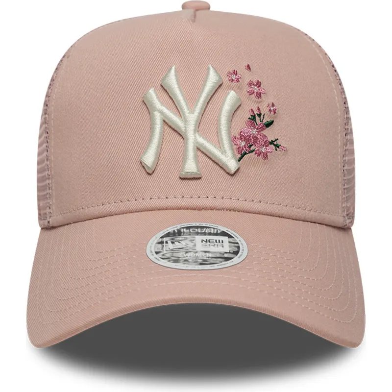 siltovka-zaoblena-ruzova-snapback-9forty-a-frame-floral-new-york-yankees-mlb-new-era