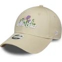 new-era-curved-brim-women-9forty-beaded-beige-adjustable-cap