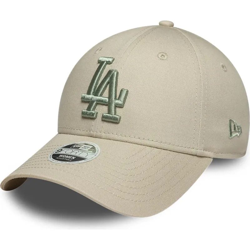 cap-zaoblena-beige-adjustable-strap-9forty-league-essential-los-angeles-dodgers-mlb-new-era