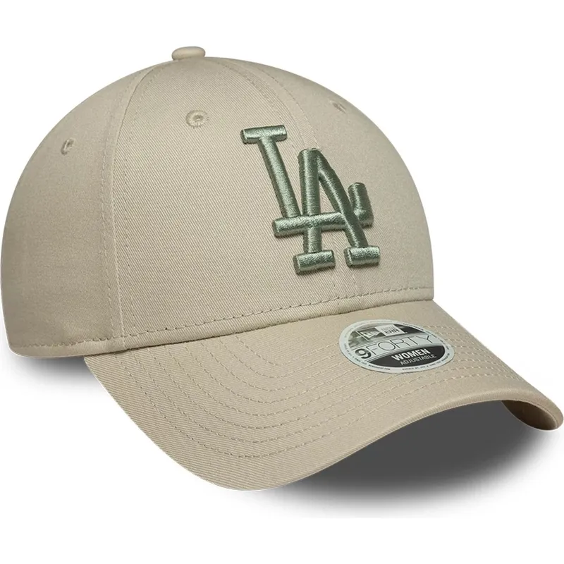 cap-zaoblena-beige-adjustable-strap-9forty-league-essential-los-angeles-dodgers-mlb-new-era