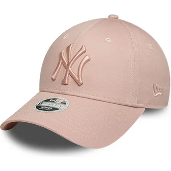 Šiltovky zaoblená ružová nastaviteľný pásik 9FORTY League Essential New York Yankees MLB New Era