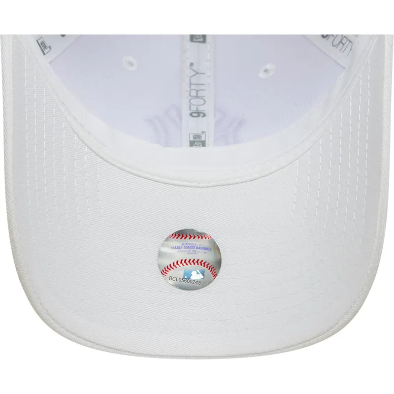 new-era-curved-brim-women-dark-purple-logo-9forty-league-essential-new-york-yankees-mlb-white-adjustable-cap