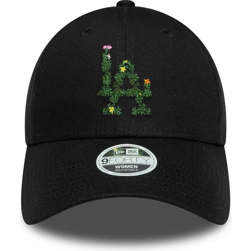 cap-zaoblena-black-adjustable-strap-9forty-floral-infill-los-angeles-dodgers-mlb-new-era