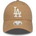 cap-zaoblena-brown-adjustable-strap-9forty-linen-los-angeles-dodgers-mlb-new-era