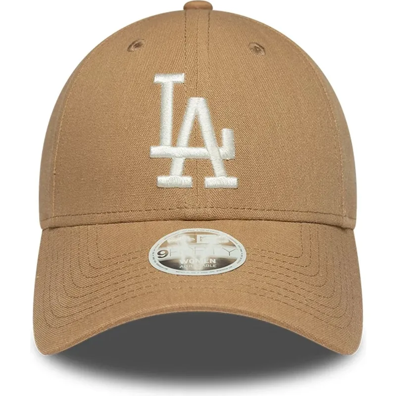 cap-zaoblena-brown-adjustable-strap-9forty-linen-los-angeles-dodgers-mlb-new-era