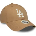 cap-zaoblena-brown-adjustable-strap-9forty-linen-los-angeles-dodgers-mlb-new-era
