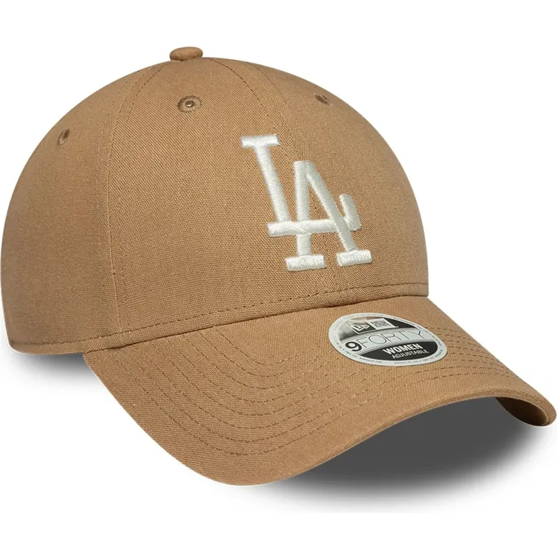 cap-zaoblena-brown-adjustable-strap-9forty-linen-los-angeles-dodgers-mlb-new-era