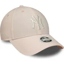 cap-zaoblena-pink-adjustable-strap-claro-9forty-linen-new-york-yankees-mlb-new-era