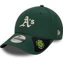 grune-verstellbare-curved-cap-9forty-recycled-midi-der-oakland-athletics-mlb-von-new-era