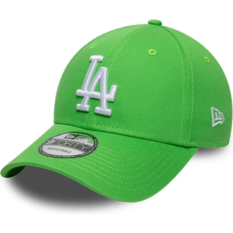 siltovka-zaoblena-zelena-nastavitelny-9forty-league-essential-los-angeles-dodgers-mlb-new-era