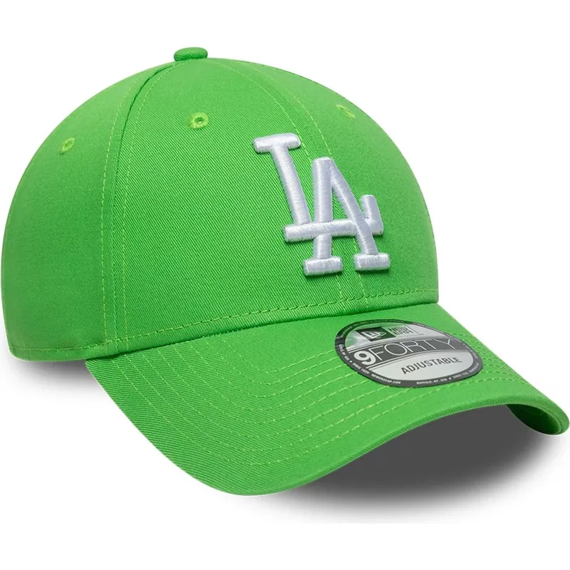 siltovky-zaoblena-zelena-nastavitelny-pasik-9forty-league-essential-los-angeles-dodgers-mlb-new-era