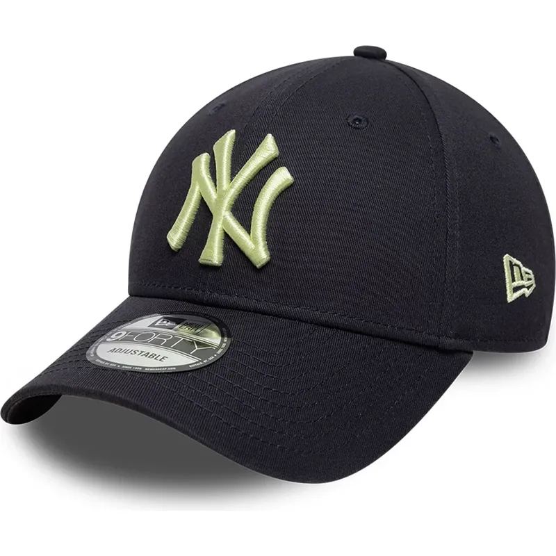 gorra-curva-azul-marino-ajustable-con-logo-amarillo-9forty-league-essential-de-new-york-yankees-mlb-de-new-era