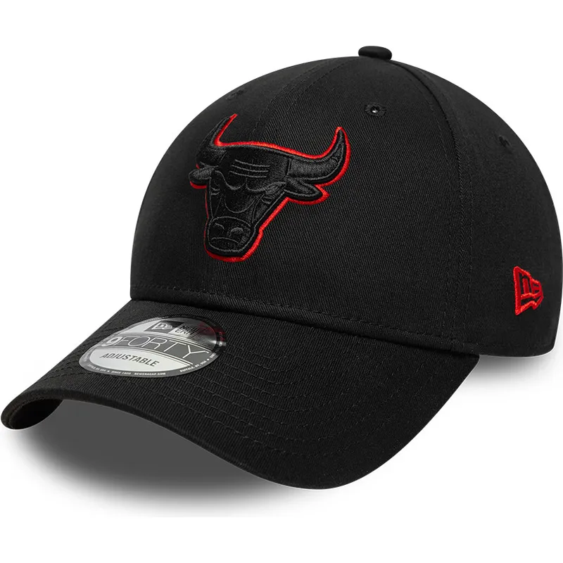 siltovka-zaoblena-cierna-nastavitelny-9forty-team-outline-chicago-bulls-nba-new-era