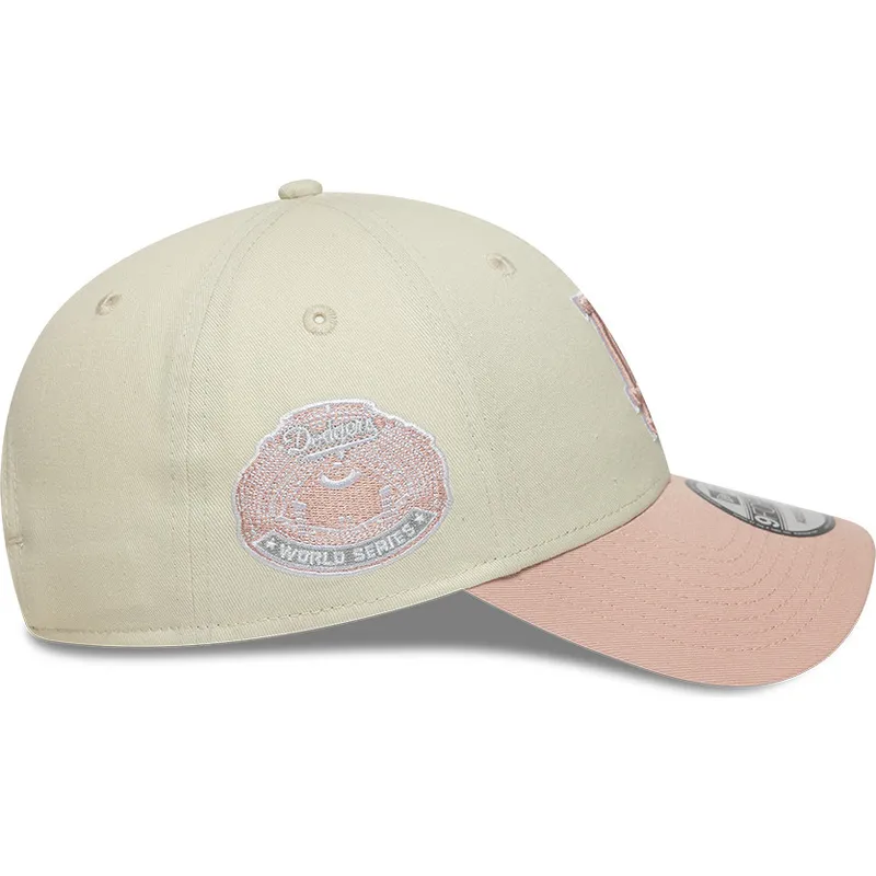 cap-zaoblena-beige-adjustable-strap-rosa-rosa-9forty-world-series-patch-los-angeles-dodgers-mlb-new-era cap-zaoblena-beige-adjustable-strap-rosa-rosa-9forty-world-series-patch-los-angeles-dodgers-mlb-new-era