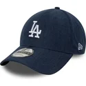 marineblaue-verstellbare-curved-cap-9forty-soft-cord-der-los-angeles-dodgers-mlb-von-new-era