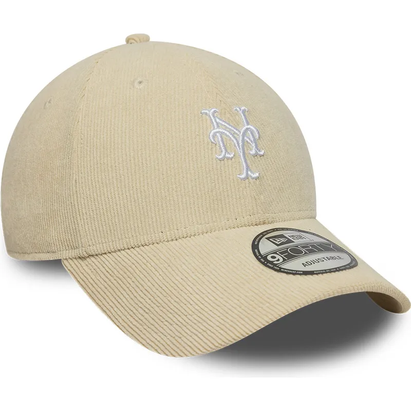 cap-zaoblena-beige-adjustable-strap-9forty-soft-cord-new-york-mets-mlb-new-era cap-zaoblena-beige-adjustable-strap-9forty-soft-cord-new-york-mets-mlb-new-era