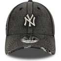 schwarze-gebogene-verstellbare-kappe-9forty-acid-wash-denim-der-new-york-yankees-mlb-von-new-era