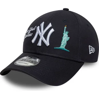 Cap zaoblená navy blue adjustable strap 9FORTY City Icon New York Yankees MLB New Era