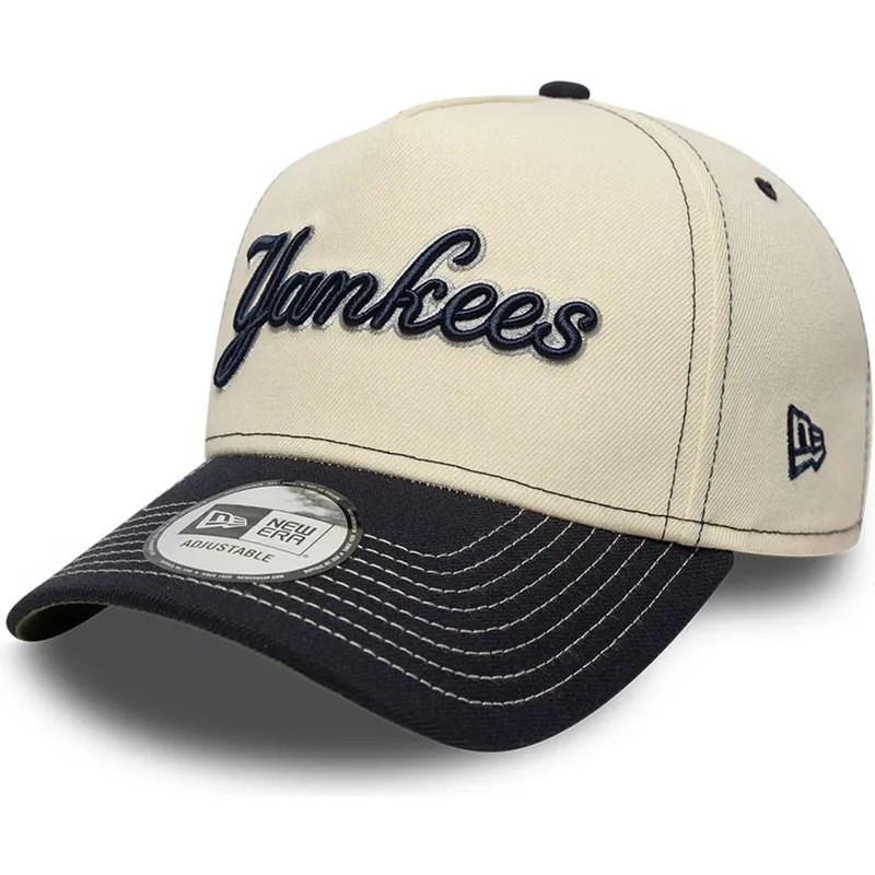 siltovka-zaoblena-bezova-snapback-e-frame-city-icon-new-york-yankees-mlb-new-era