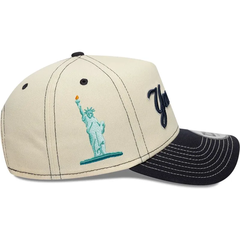 siltovky-zaoblena-bezova-snapback-e-frame-city-icon-new-york-yankees-mlb-new-era