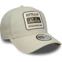 siltovka-zaoblena-bezova-snapback-e-frame-patch-linen-new-era