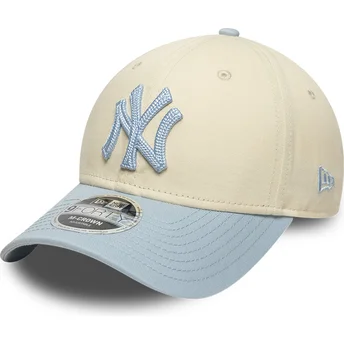 Cap zaoblená beige snapback 9FORTY M-Crown Side Script New York Yankees MLB New Era