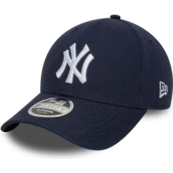 Marineblaue gebogene Snapback-Kappe 9FORTY M-Crown Linen der New York Yankees MLB von New Era