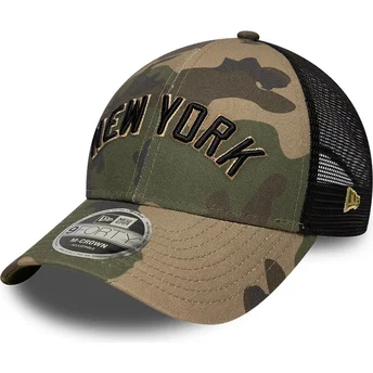 Cap zaoblená camouflage snapback 9FORTY M-Crown Wordmark New York Yankees MLB New Era